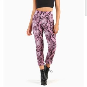 RARE Blackmilk pink serpent cuffed pants